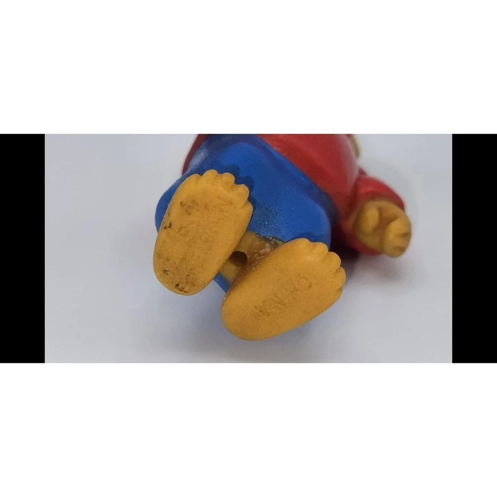 Vintage 1986 Berenstain Bears Brother Bear Flocked Figure Velvet Texture